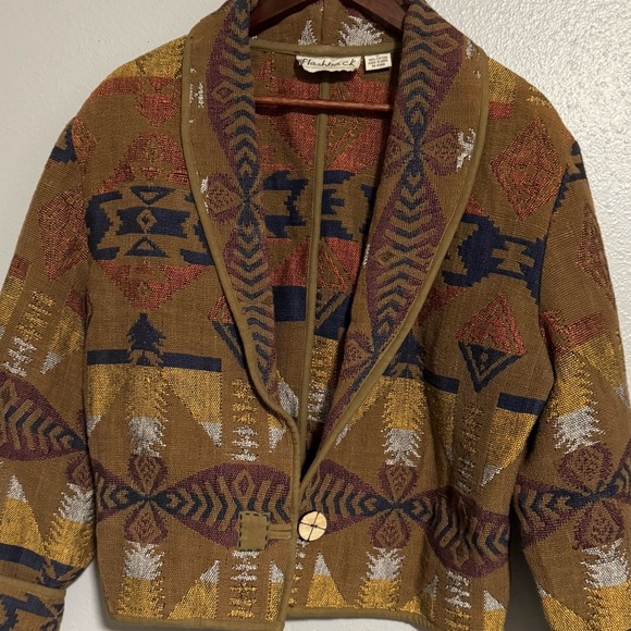 Vintage Aztec Patterned Jacket flashback brand - Picture 3 of 10